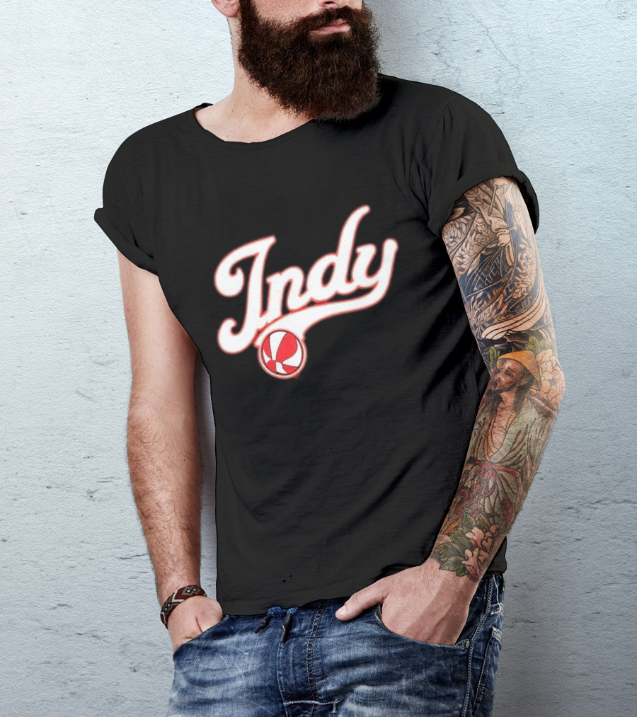 Indy Baseball Red 2023 Casual Classic Sports Style Retro Look T-Shirt