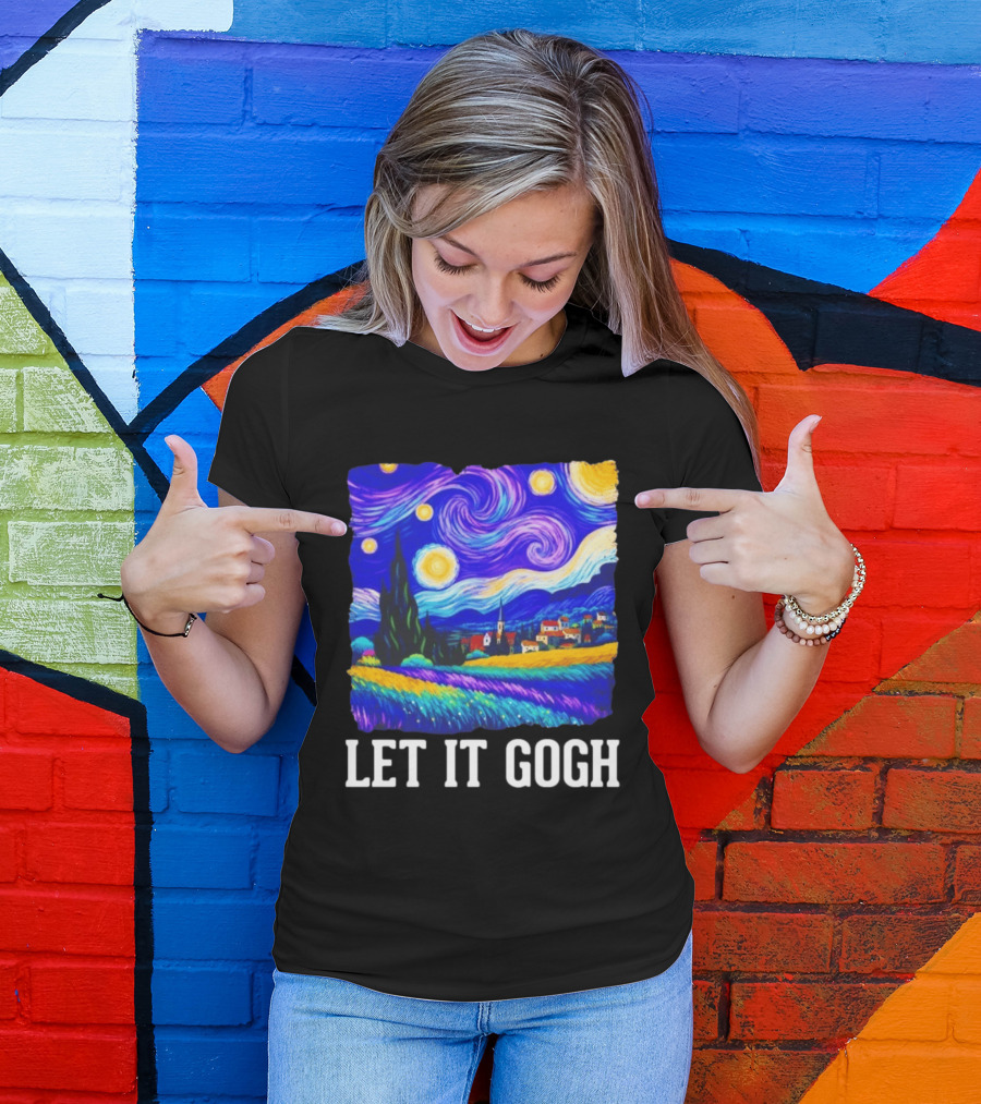 Let It Gogh Starry Night Van Gogh T-Shirt