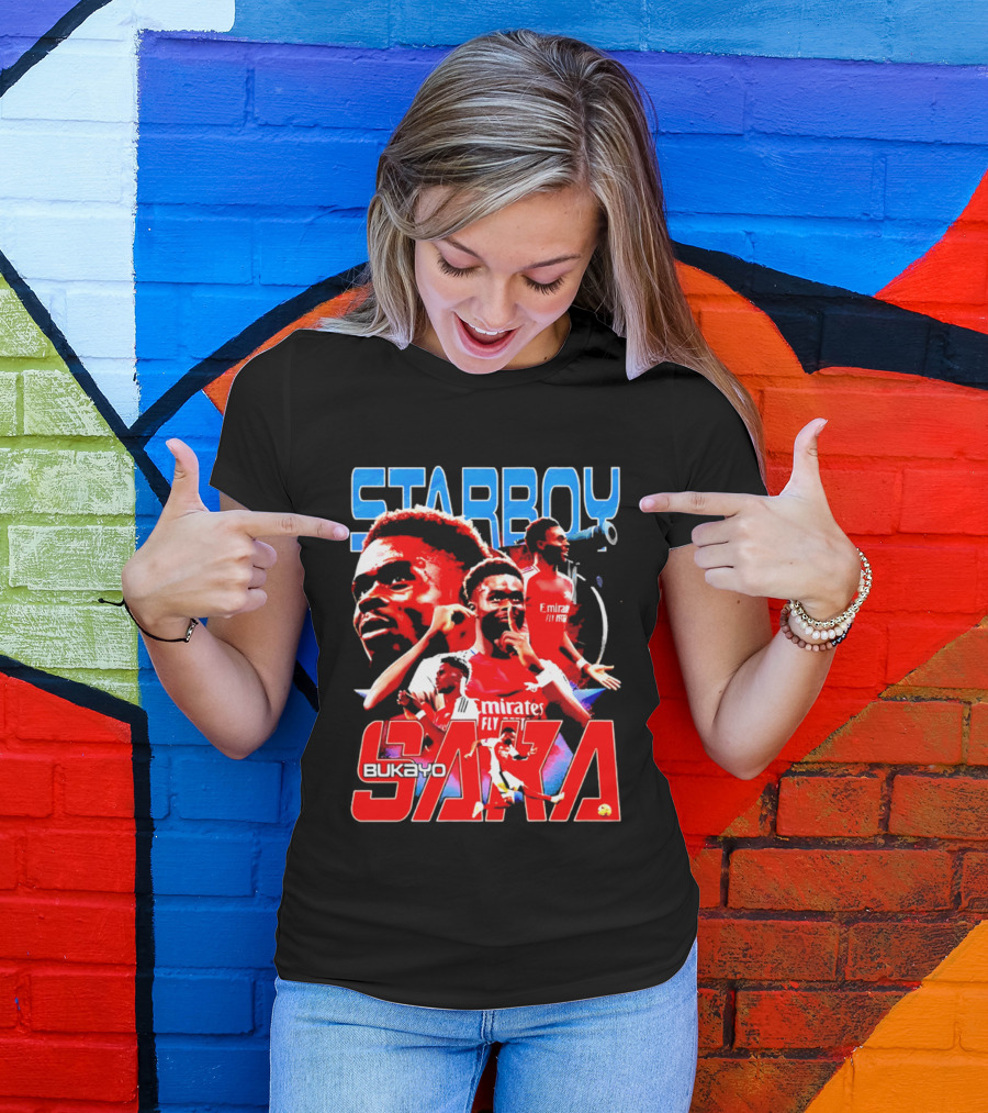 Starboy Bukayo Saka Arsenal Emirates Fly Player T-Shirt