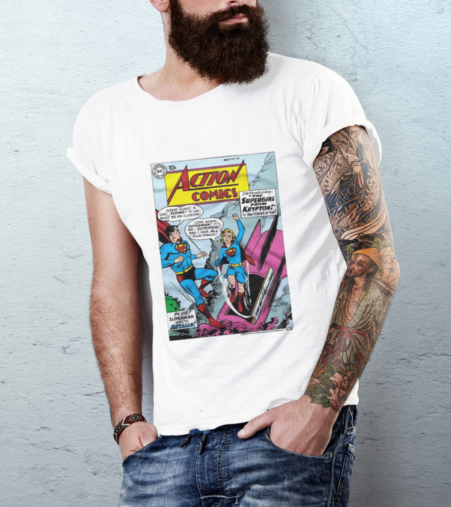 Action Comics 252 Superman Meets Supergirl From Krypton DC Comics 1959 T-Shirt