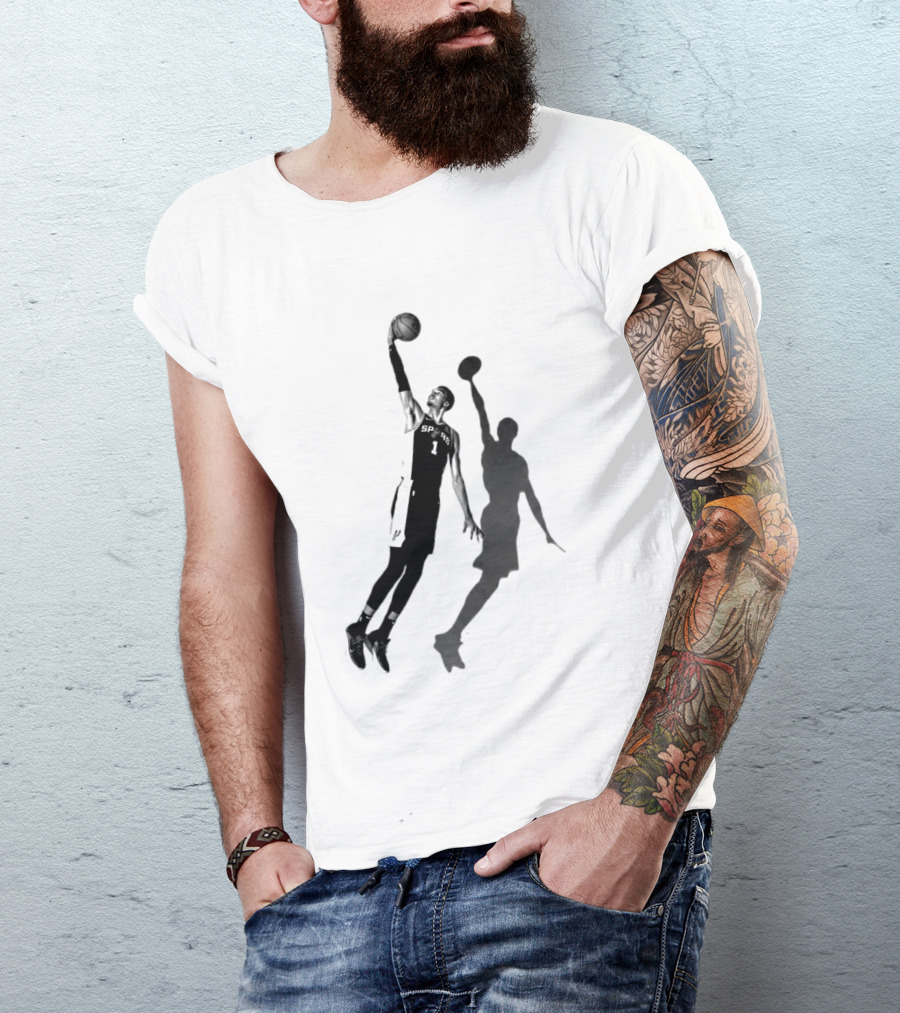 Premiun Wemby And The Nuns Spurs Basketball Iconic Dunk T-Shirt