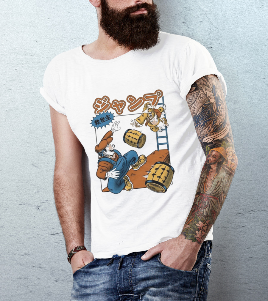 Mario Vs Donkey Kong Jumping Savior T-Shirt