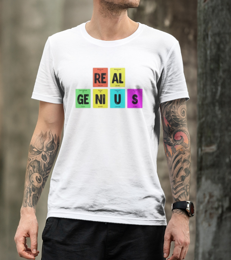 Periodic Table Elements Rhenium Aluminum Germanium Nickel Uranium Sulfur T-Shirt