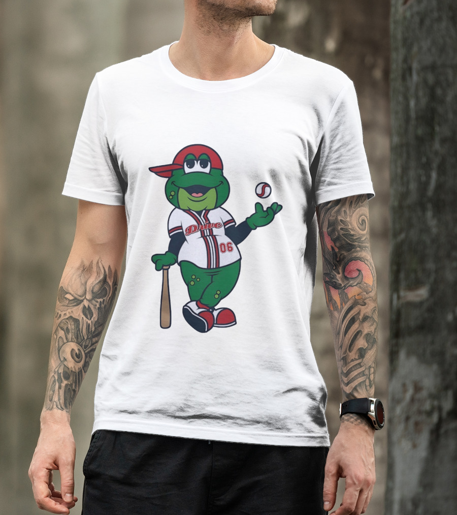 Greenville Drive Reedy Rip'it Frog Baseball Mascot 06 T-Shirt