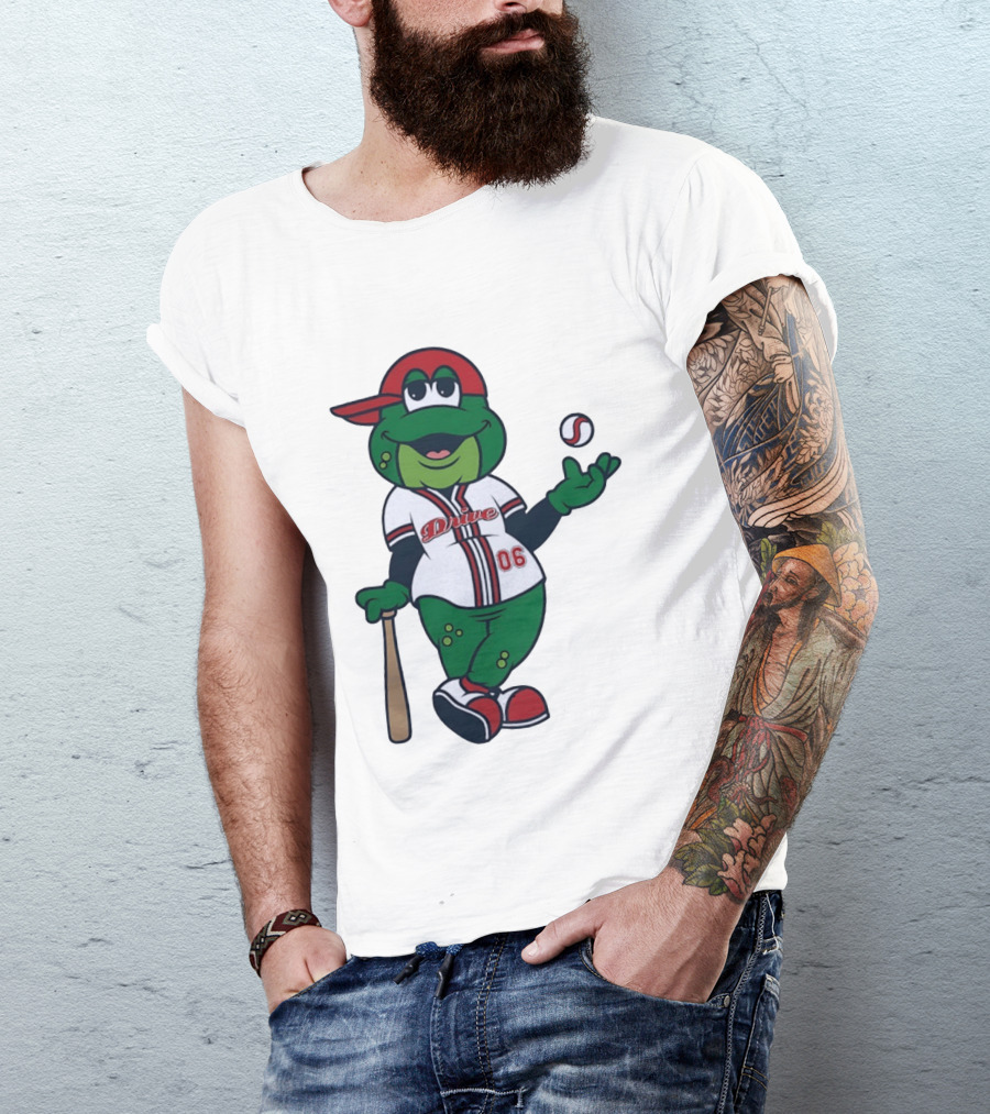 Greenville Drive Reedy Rip'it Frog Baseball Mascot 06 T-Shirt