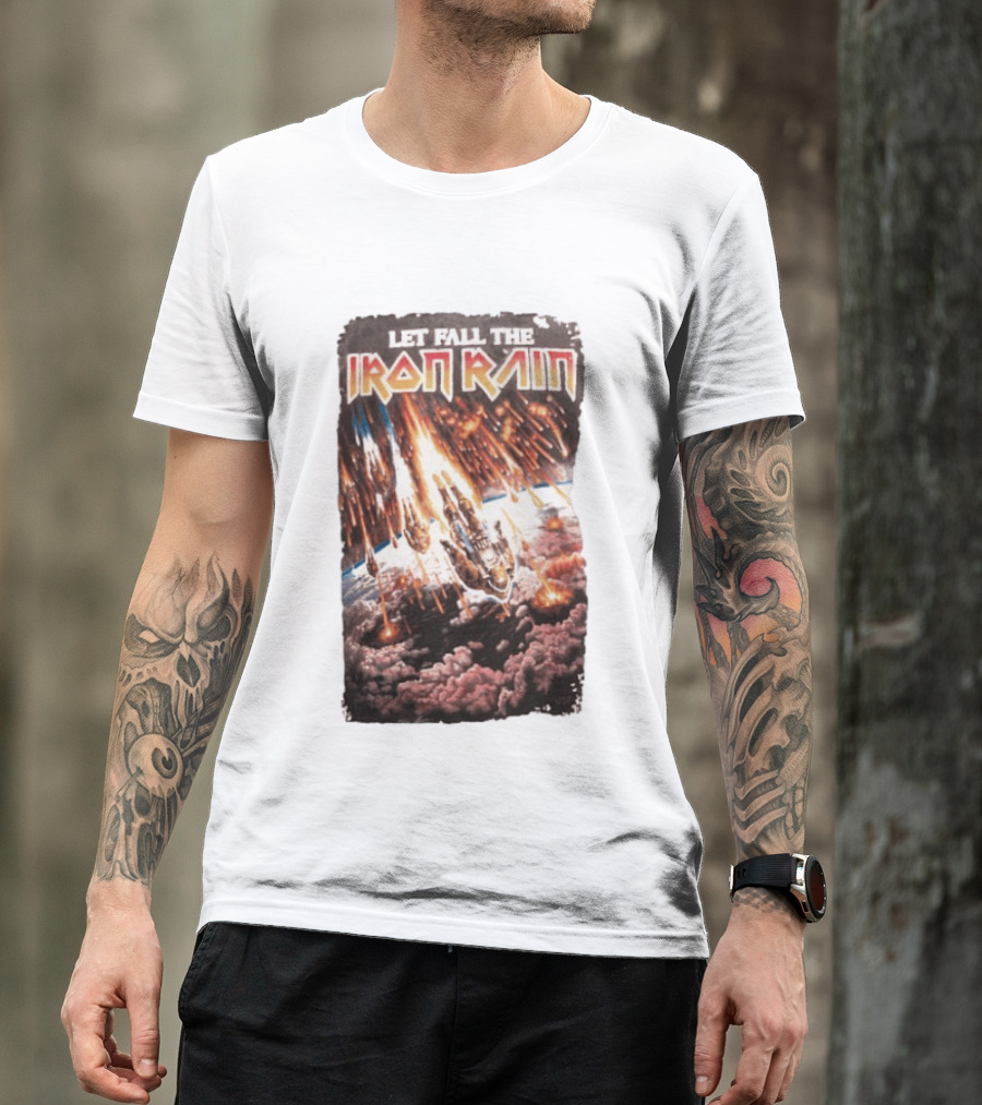 Let Fall The Iron Rain Outer Space Meteor Invasion Explosion T-Shirt