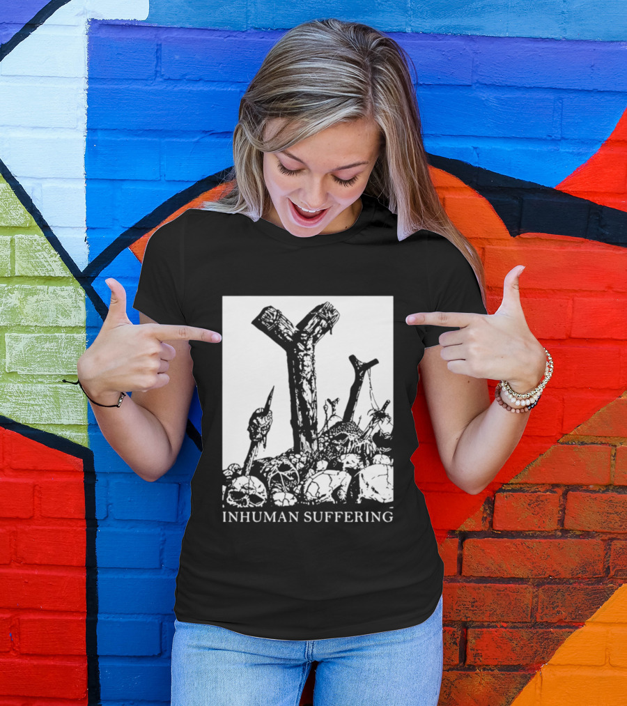 Death Metal Black Metal Extreme Metal Gothic Inhuman Suffering Skulls Swords T-Shirt