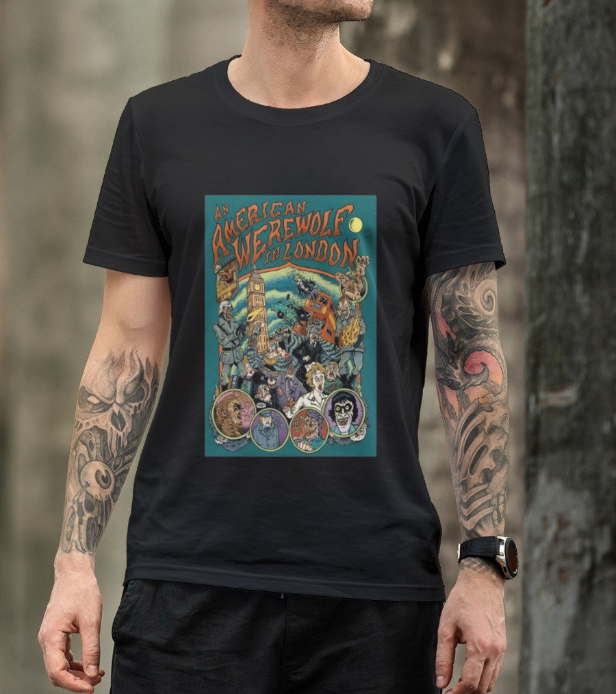 An American Werewolf In London Limited Edition With Big Ben And Classic Horror T-Shirt