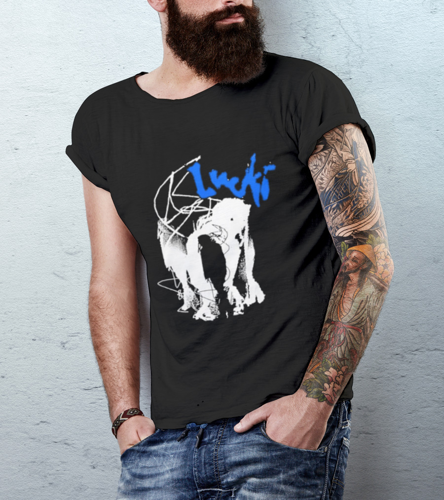 Lucki Alt Heavy Metal Style White Abstract T-Shirt