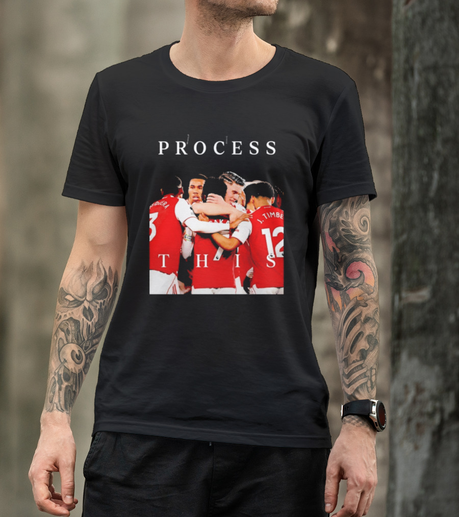 Arsenal FC Process This Team Celebration T-Shirt