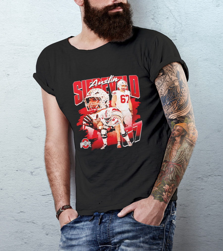 Austin Siereveld 67 Ohio State Buckeyes Football Player T-Shirt