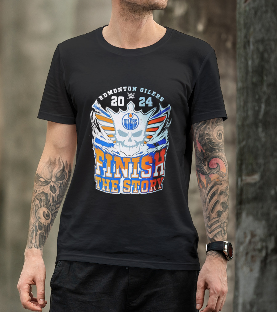 Edmonton Oilers Cody Rhodes Finish The Story 2024 T-Shirt