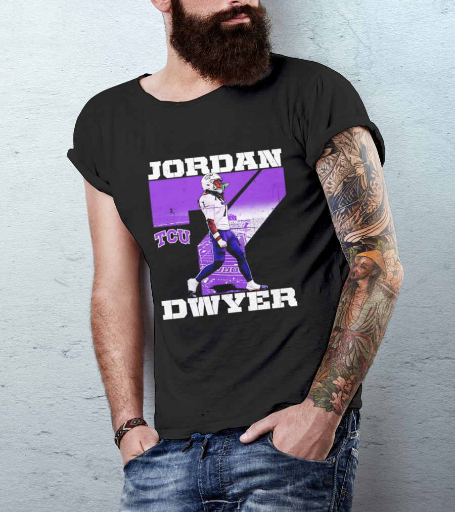 TCU Horned Frogs Football Jordan Dwyer Number 7 T-Shirt