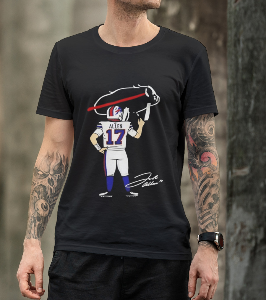 Josh Allen Buffalo Bills Number 17 Prepping For The Season T-Shirt