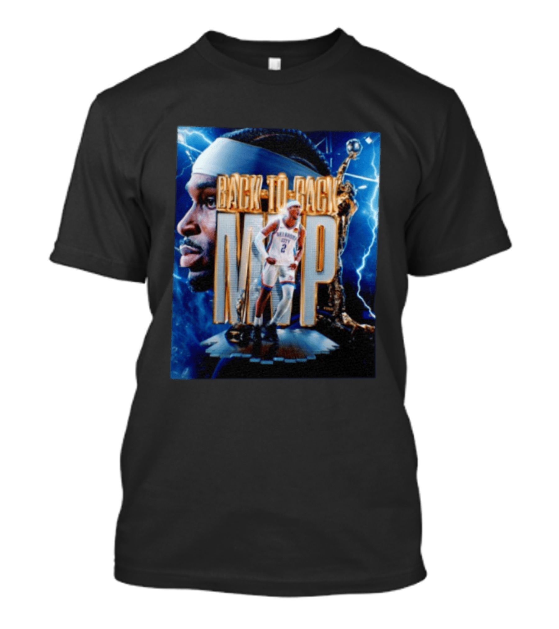 Shai Gilgeous Alexander Oklahoma City Back To Back MVP NBA Thunder T-Shirt