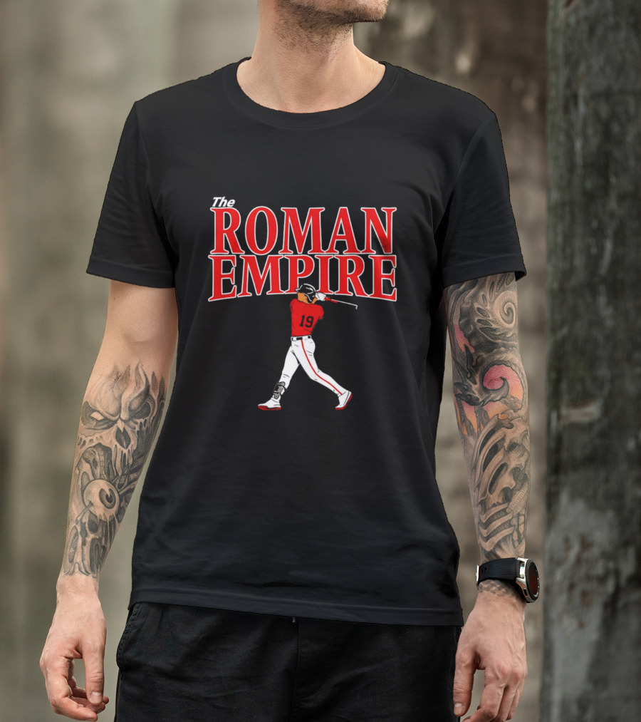 The Roman Empire Number 19 Red Baseball Boston T-Shirt