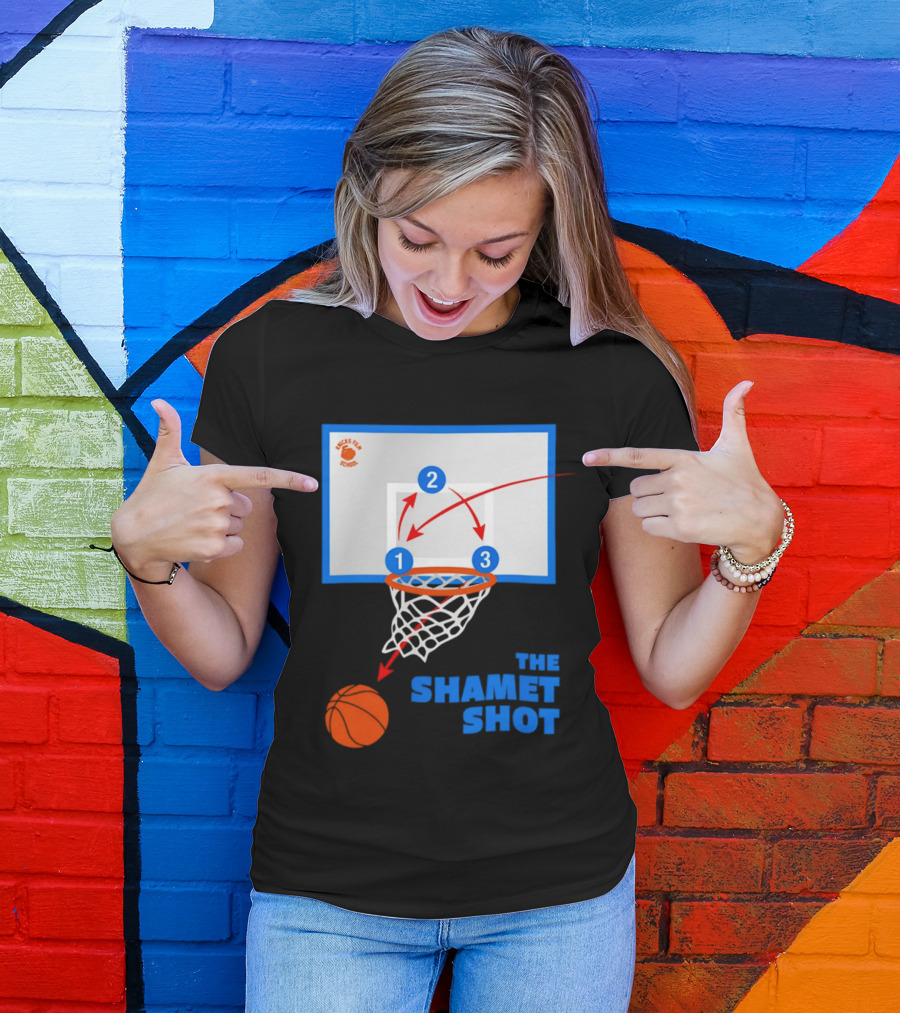 Knicks Fan School The Shamet Shot Diagram New York Knicks T-Shirt