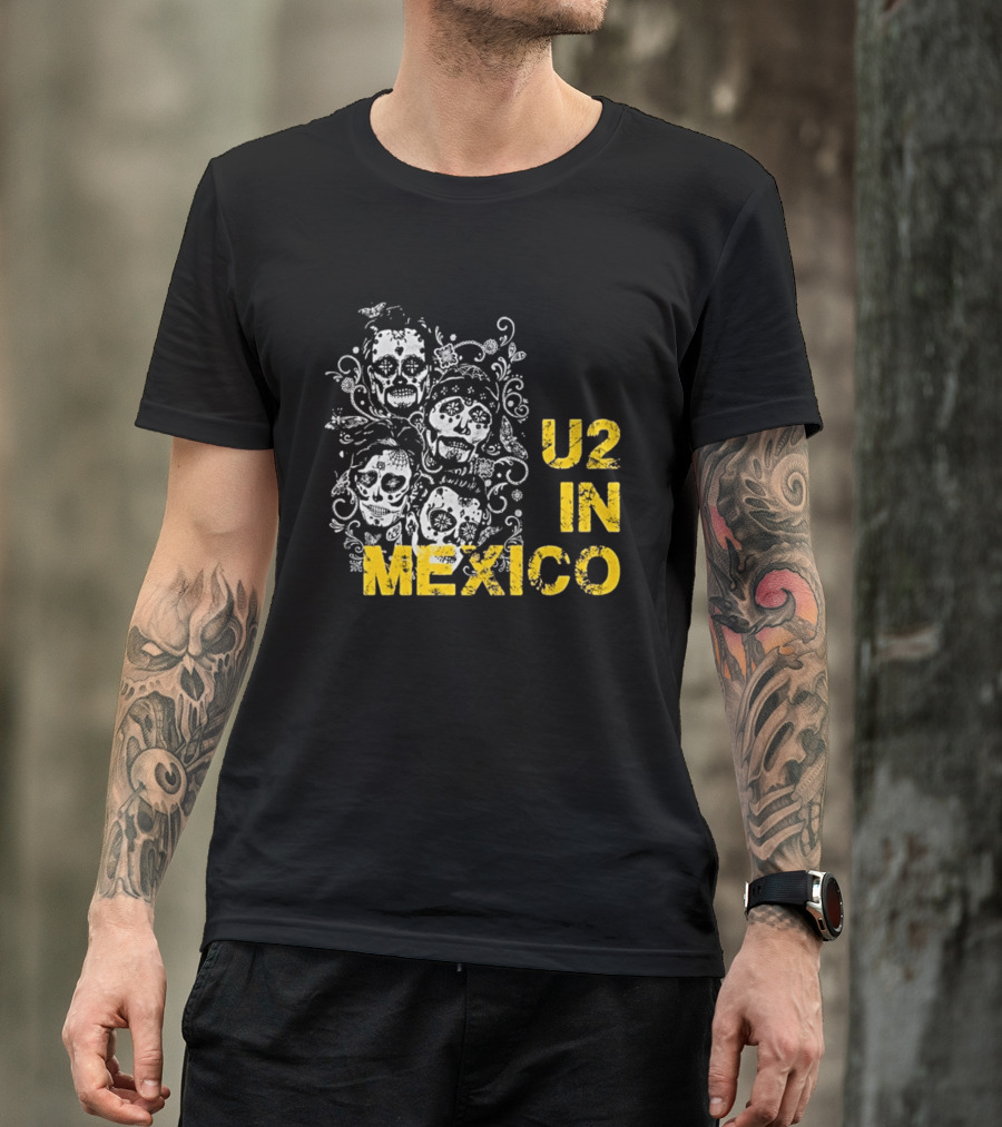 U2 In Mexico Day Of The Dead Skeleton T-Shirt