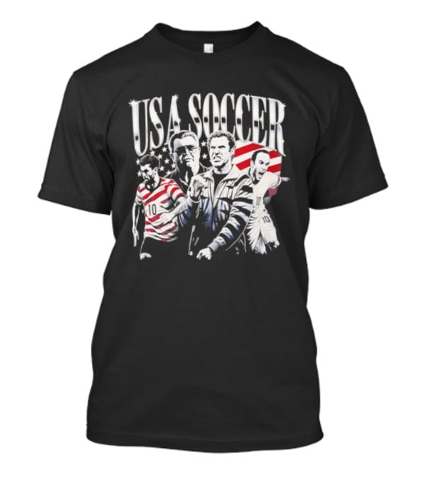 USA Soccer 2026 Red And White Stripes With Stars T-Shirt