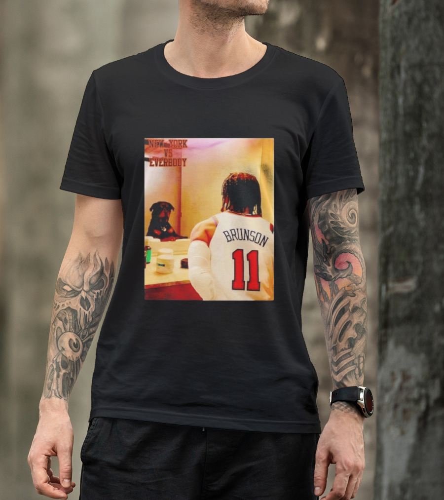New York Vs Everybody Brunson 11 Mirror Dog T-Shirt