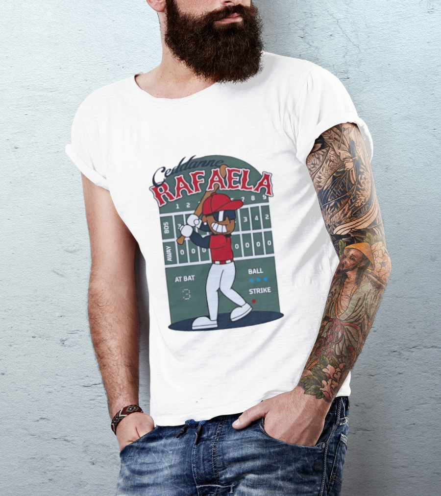 Ceddanne Rafaela Boston Red Sox MLB At Bat Scoreboard T-Shirt