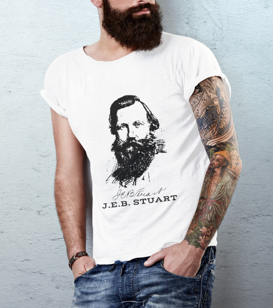 General J.E.B. Stuart Portrait Signature T-Shirt