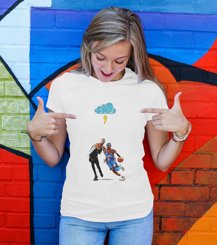 Shai Gilgeous Alexander Oklahoma City Thunder Keldon Johnson San Antonio Spurs Basketball Matchup T-Shirt