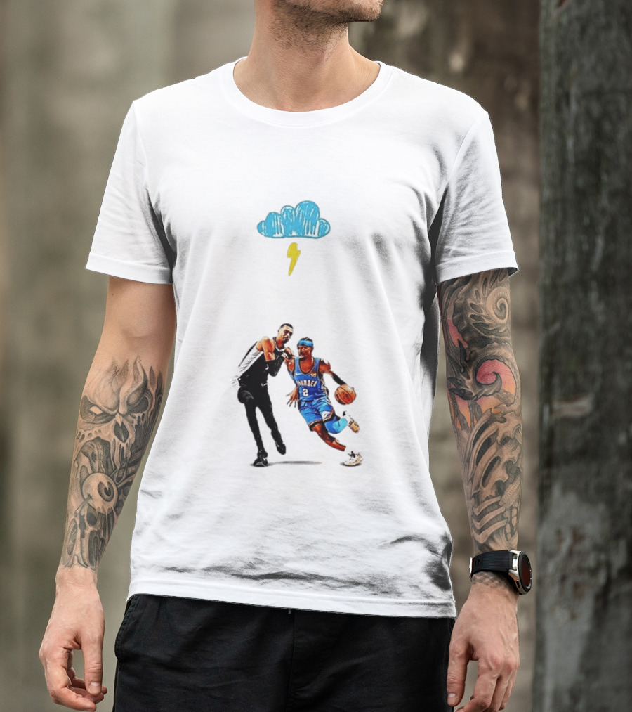 Shai Gilgeous Alexander Oklahoma City Thunder Keldon Johnson San Antonio Spurs Basketball Matchup T-Shirt