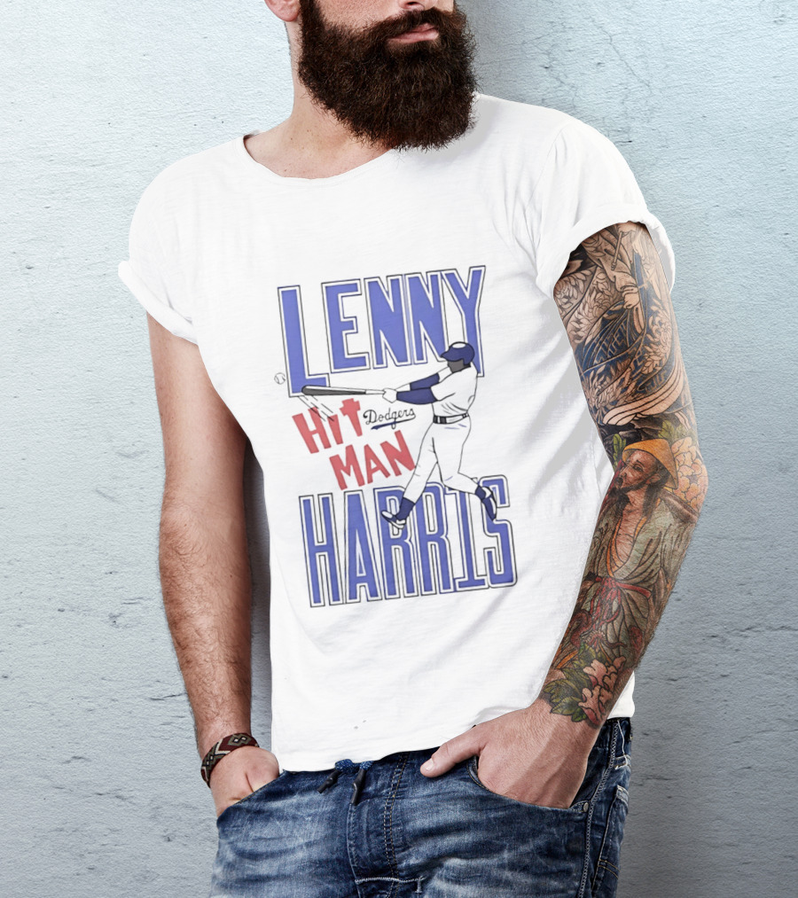 Lenny Harris Dodgers Hit Man Darryl Strawberry T-Shirt