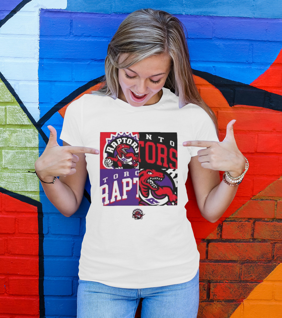 Toronto Raptors NBA Block Team Logo Graphic Raptors Basketball T-Shirt