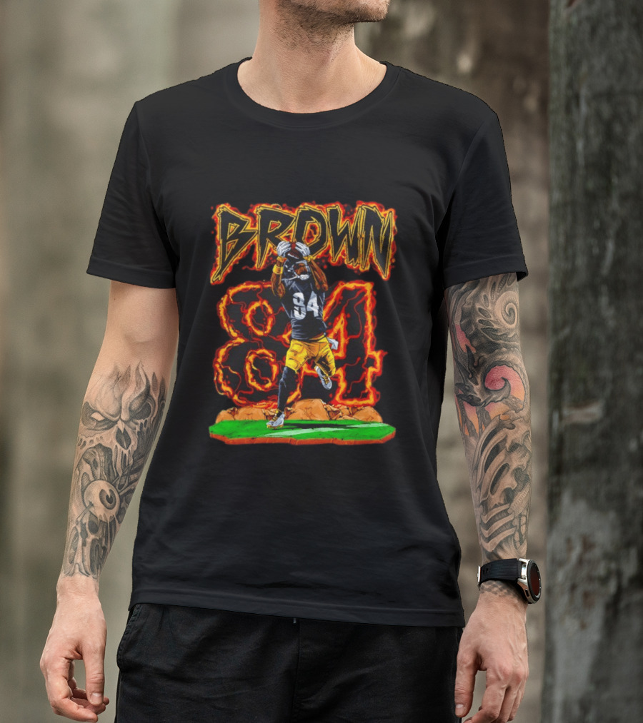 Brown 84 Steelers Wide Receiver Pittsburgh Antonio T-Shirt