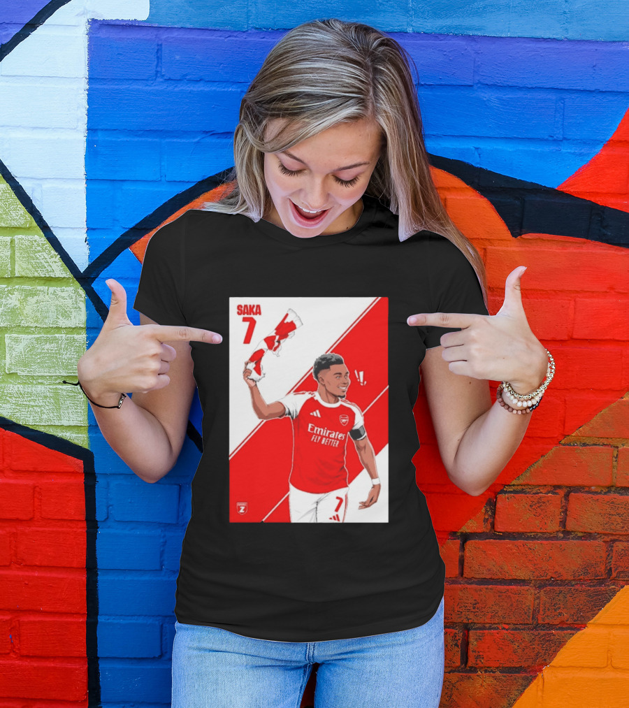 Arsenal F.C. Bukayo Saka 7 Starboy Emirates Fly Better T-Shirt
