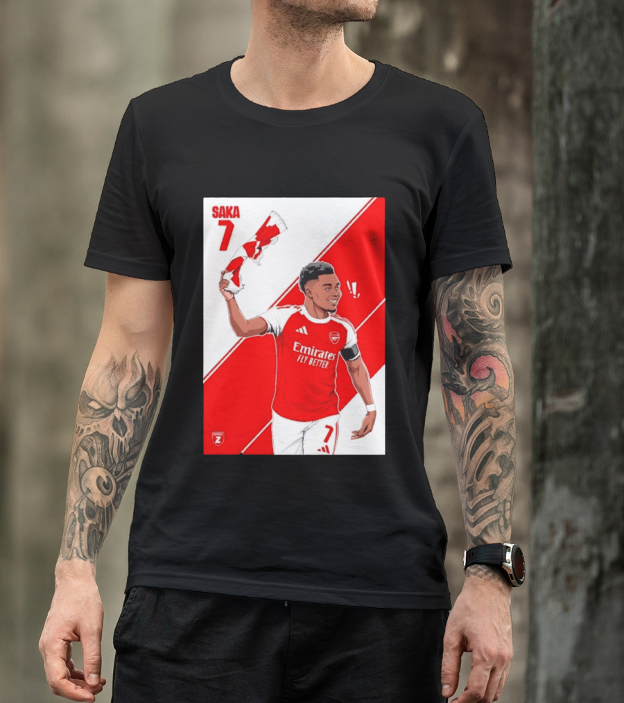 Arsenal F.C. Bukayo Saka 7 Starboy Emirates Fly Better T-Shirt