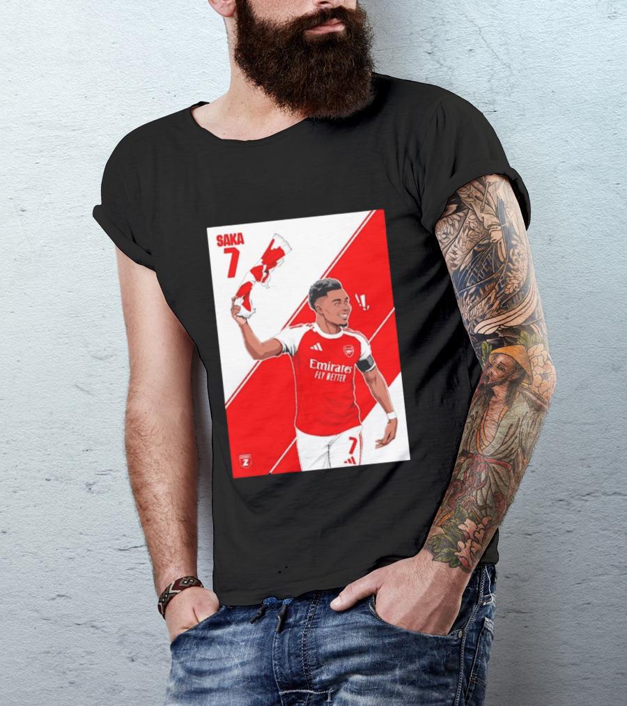 Arsenal F.C. Bukayo Saka 7 Starboy Emirates Fly Better T-Shirt
