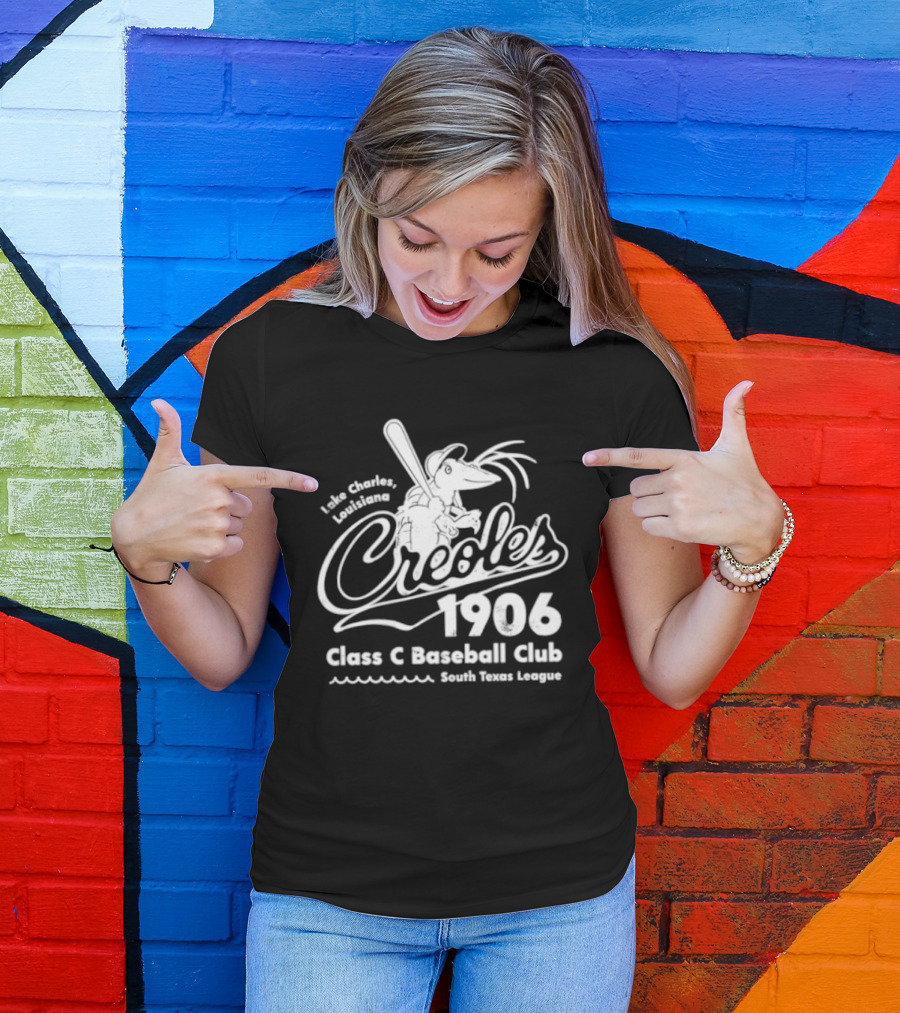 Creoles Lake Charles Louisiana 1906 Class C Baseball Club South Texas League T-Shirt