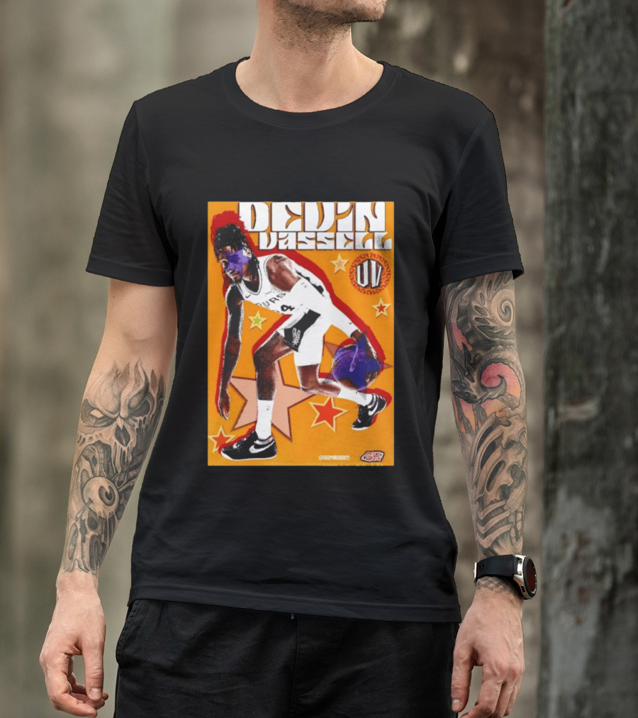 Devin Vassell San Antonio Spurs Basketball Star Orange T-Shirt