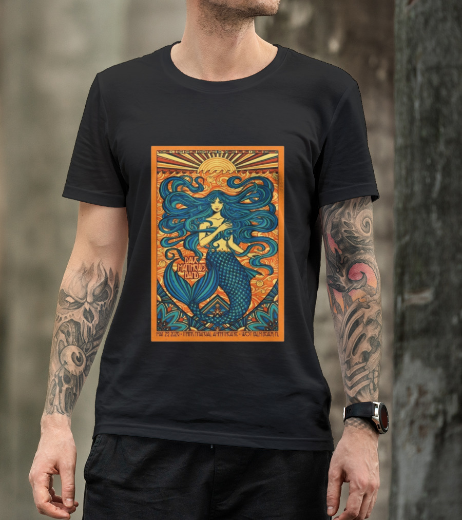 Dave Matthews Band May 29 2026 ITHINK Financial Amphitheatre West Palm Beach FL Mermaid T-Shirt