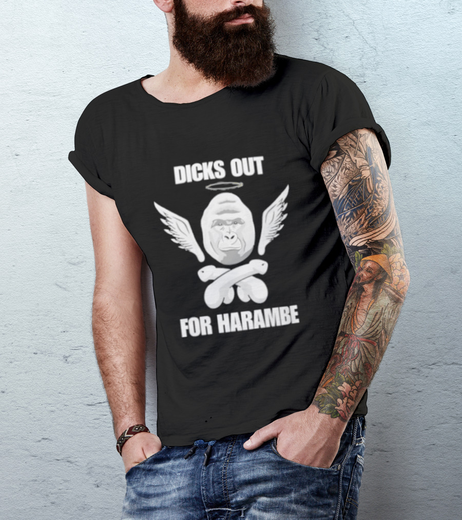 Dicks Out For Harambe Angel Wings Anniversary T-Shirt