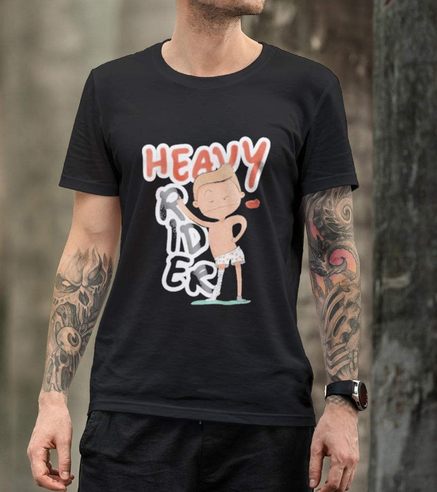 Srinivas Ganesh Heavy Rider Cartoon Character Comical Pose T-Shirt