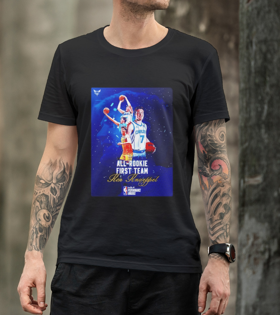 Kon Knueppel Charlotte Hornets All Rookie First Team NBA Performance Awards T-Shirt