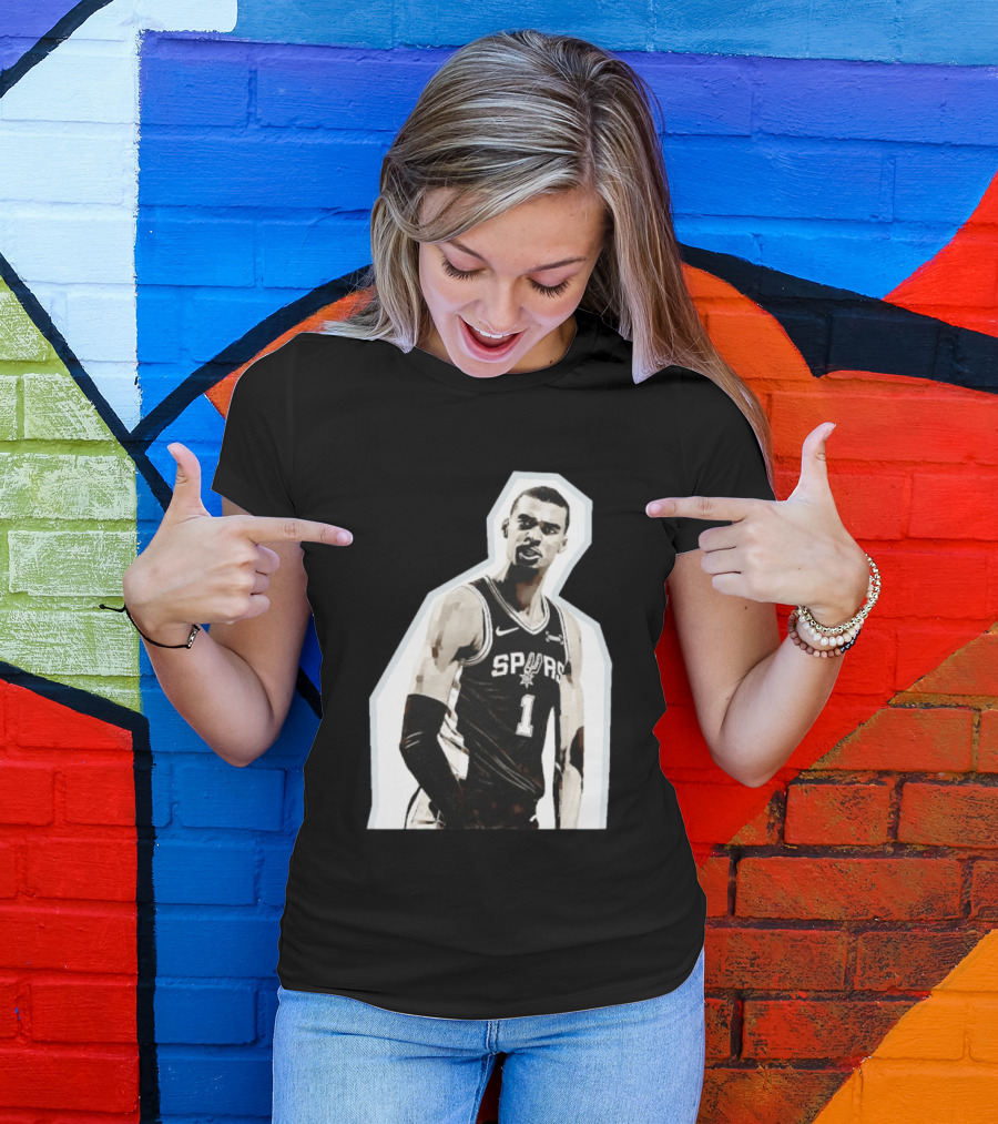 Victor Wembanyama Spurs Number 1 Basketball Jersey T-Shirt