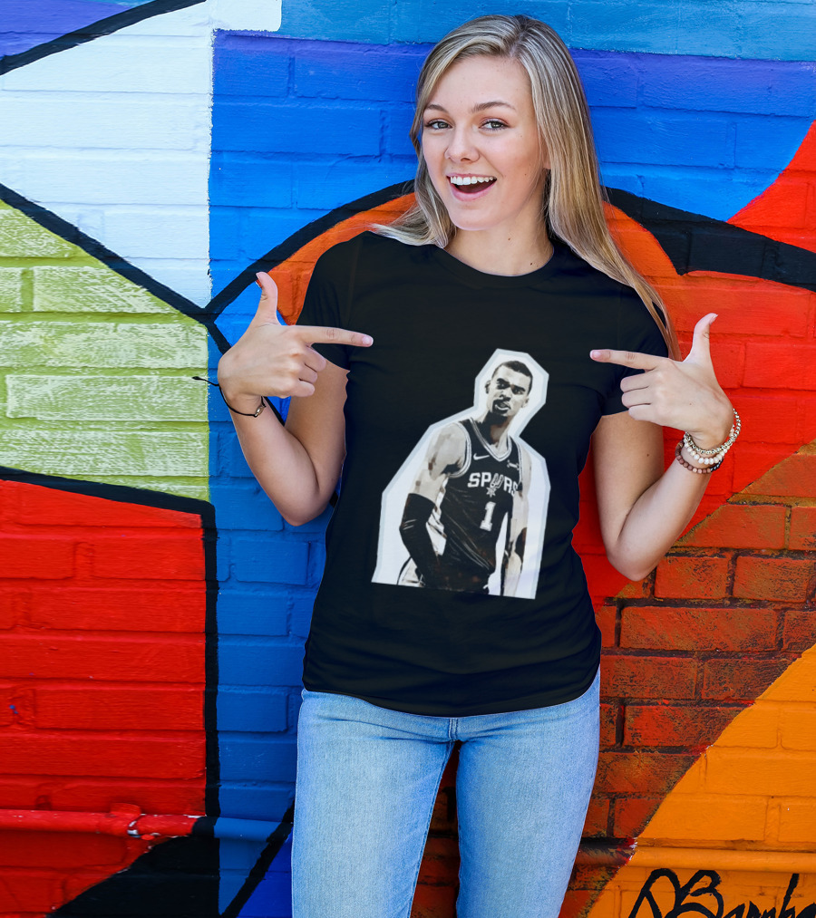 Victor Wembanyama Spurs Number 1 Basketball Jersey T-Shirt