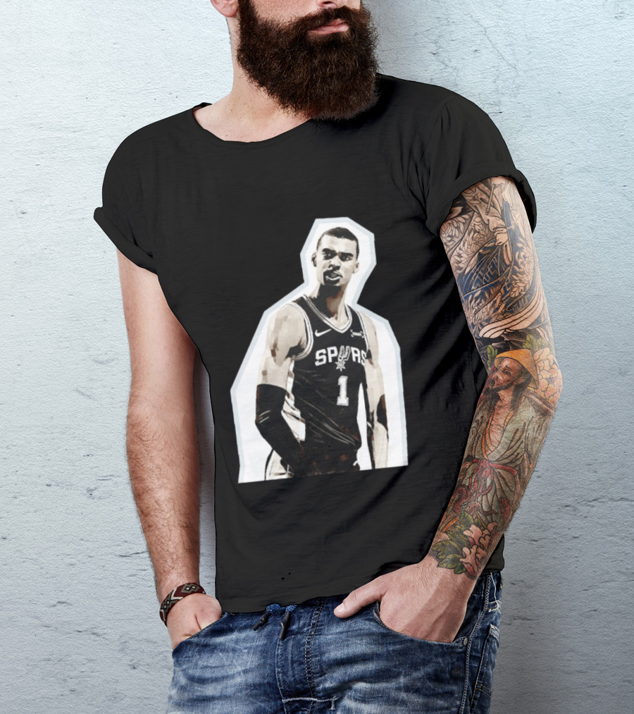 Victor Wembanyama Spurs Number 1 Basketball Jersey T-Shirt