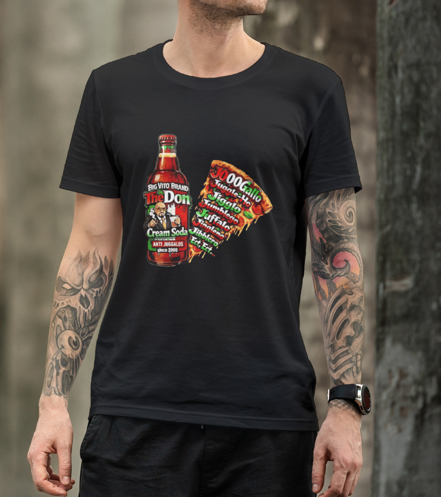 Big Vito Brand The Don Cream Soda Anti Juggalos Juggle Ho Jiggle Ho Pizza Slice 2005 T-Shirt