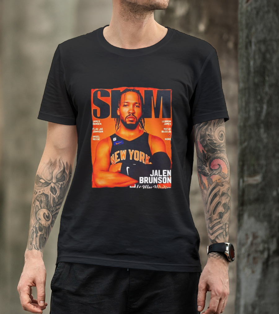 Slam Magazine New York Jalen Brunson Basketball T-Shirt
