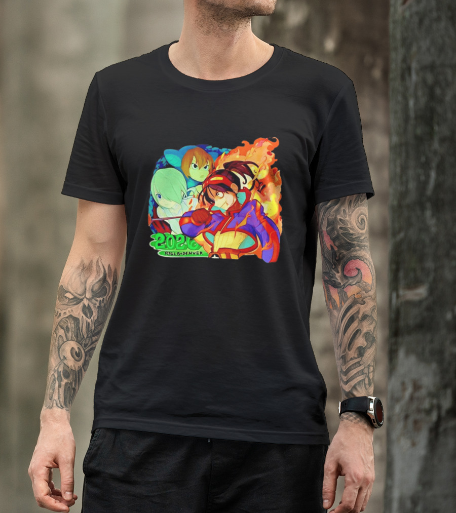 Snake Dragon 2020 Anime Group Denver Flaming Warrior T-Shirt