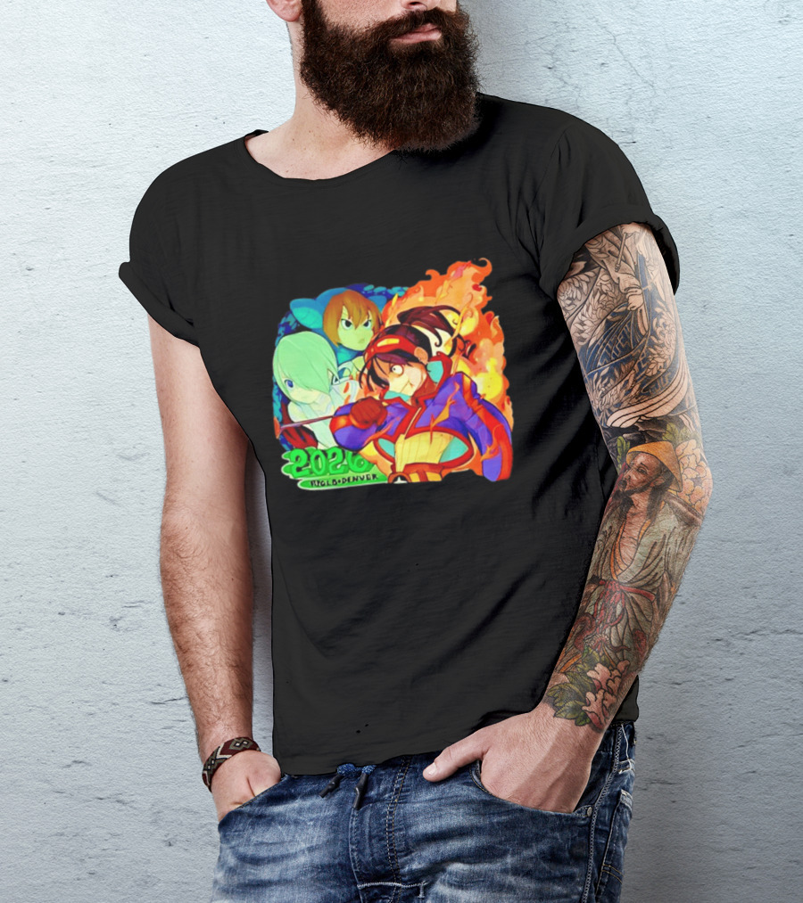 Snake Dragon 2020 Anime Group Denver Flaming Warrior T-Shirt