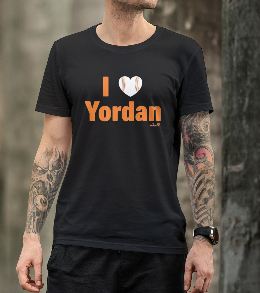 I Love Yordan Baseball Heartball T-Shirt