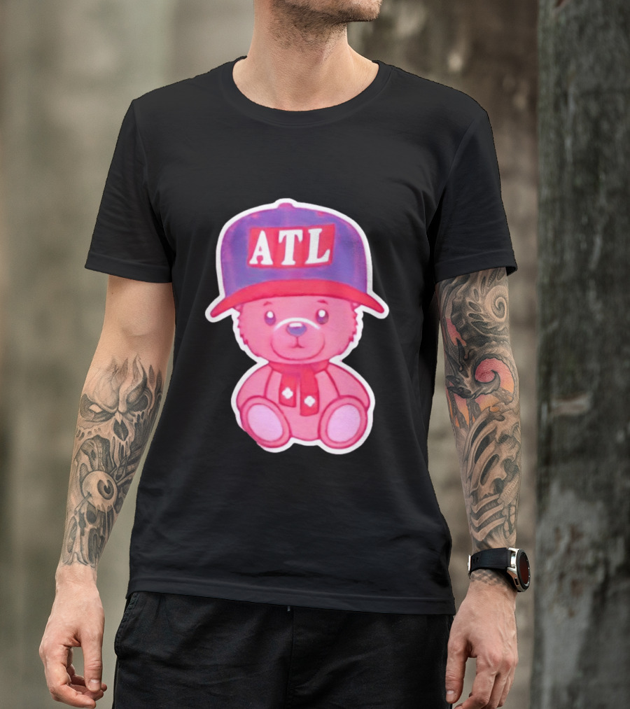 ATL Cap Teddy Bear Atlanta Braves Baseball Scarf T-Shirt