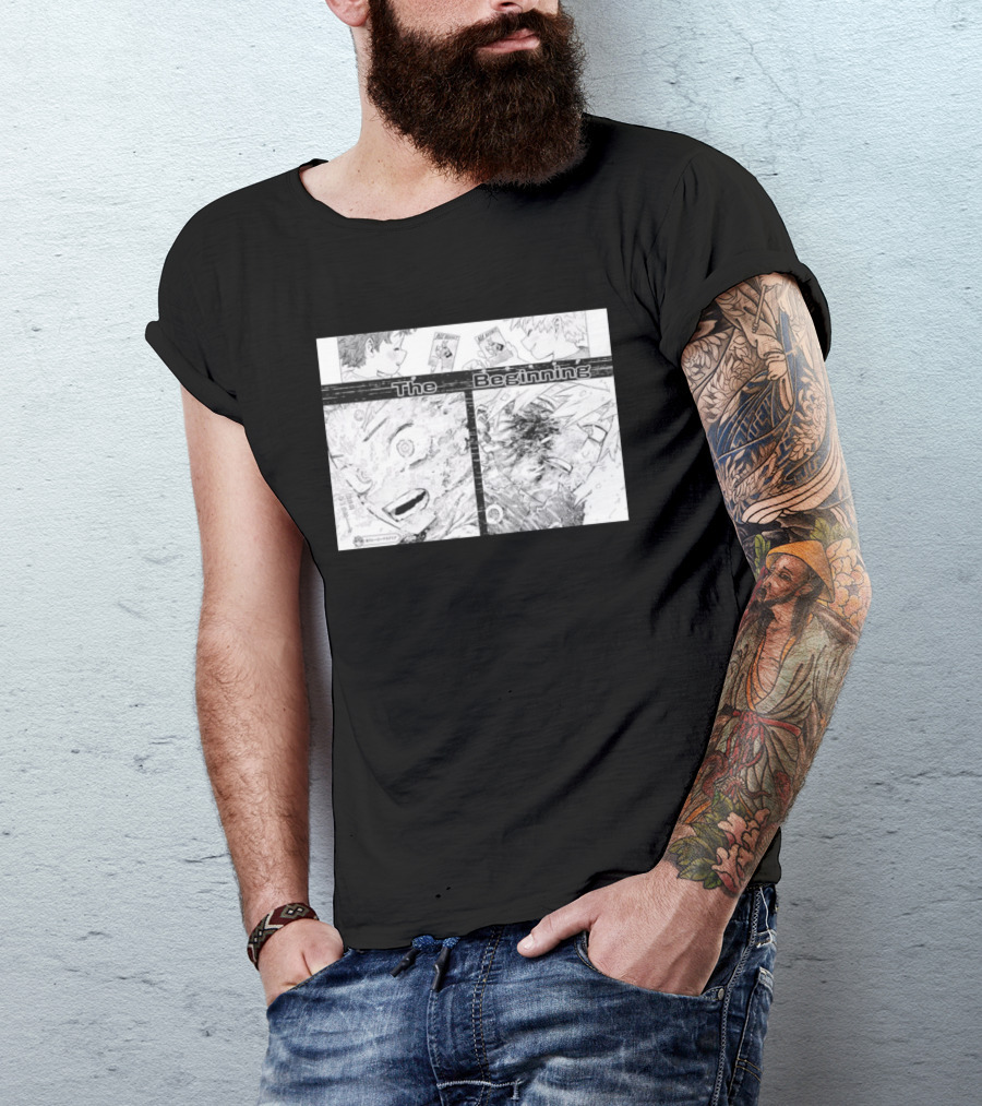 Izuku Midoriya Katsuki Bakugo All Might The Beginning My Hero Academia Manga Panel T-Shirt